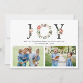 JOYクリスマスフローラリース2枚コラージュ シーズンカード (正面)