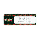 JOYクリスマスフローラ縁どアドレス ラベル (正面)