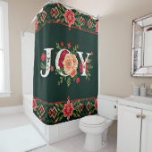JOYクリスマスフローラ縁ど シャワーカーテン (インサイチュ)