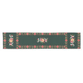 JOYクリスマスフローラ縁ど ショートテーブルランナー (横)