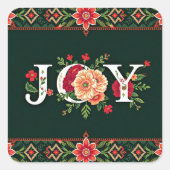 JOYクリスマスフローラ縁ど スクエアシール (正面)