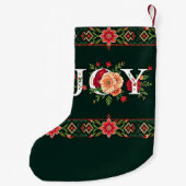 JOYクリスマスフローラ縁ど スモールクリスマスストッキング (裏面)