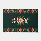 JOYクリスマスフローラ縁ど ドアマット (正面)