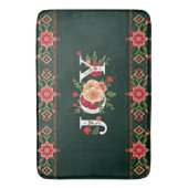 JOYクリスマスフローラ縁ど バスマット (正面縦)