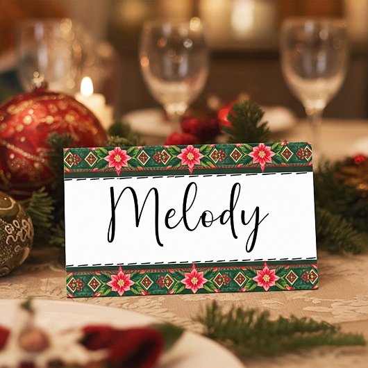 JOYクリスマスフローラ縁ど プレイスカード