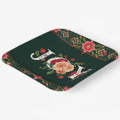 JOYクリスマスフローラ縁ど ペーパープレート (傾斜あり)