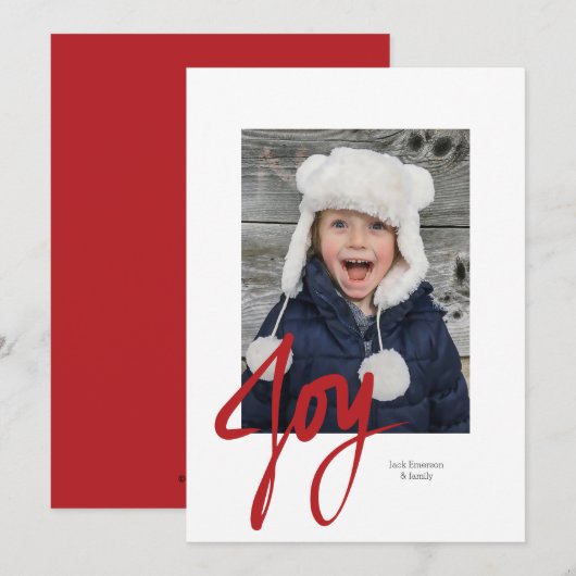 JOYクリスマスホリデーフォトフラットカード シーズンカード (正面/裏面)