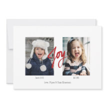 JOYクリスマスホリデー2フォトフラットカード