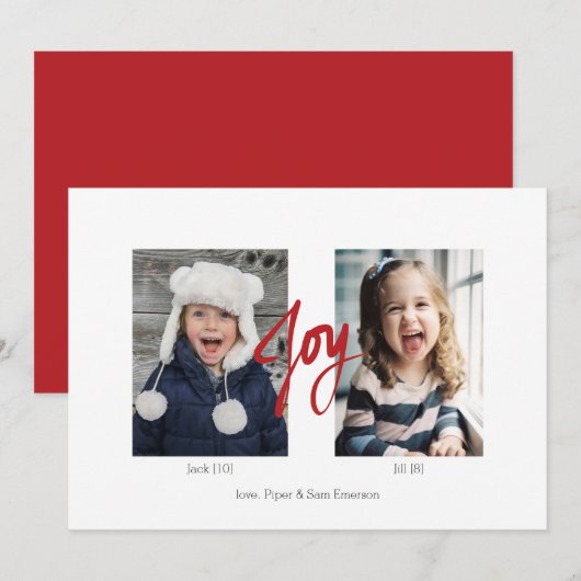 JOYクリスマスホリデー2フォトフラットカード シーズンカード (正面/裏面)
