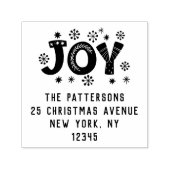 JOYクリスマス差出人住所パーソナライズされた名 セルフインキングスタンプ (デザイン)