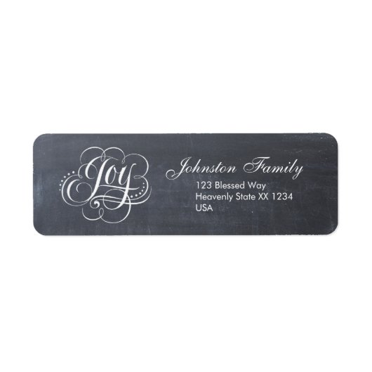 JOYクリスマス書道渦巻形のレタリング神 ラベル (正面)