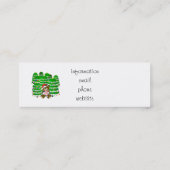 JOYサインとクリスマスツリーを持つクリスマスベア スキニー名刺 (裏面)