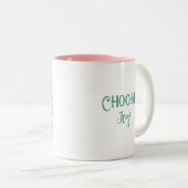 Joyスカルと花を選択 ツートーンマグカップ (正面右)