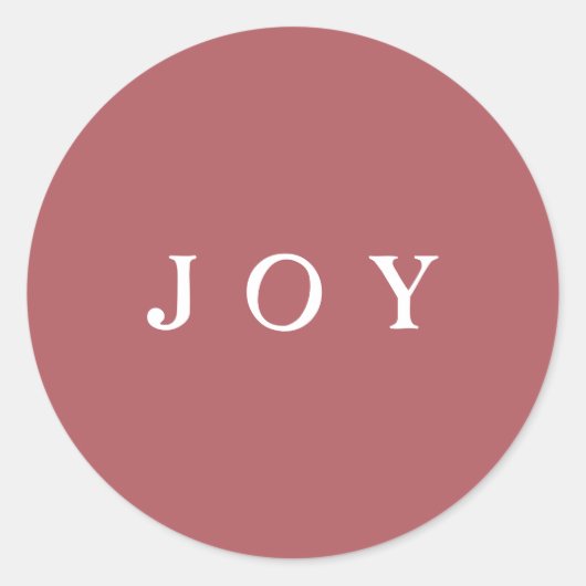 JOYスクリプトエンベロープまたはギフトラップピンク ラウンドシール (正面)