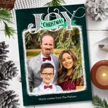 JOYスクリプモダントはっきりしたミニマル写真クリスマス