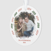 JOYスノーフレークフレームフォト オーナメント (正面)