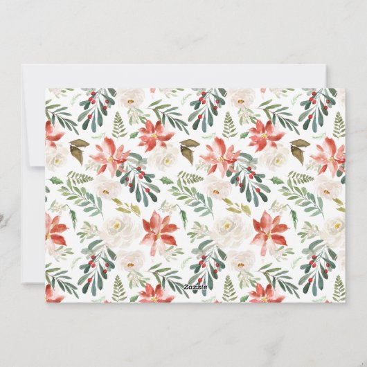 JOYタイポグラフィポインセチアフローラリース写真 シーズンカード (裏面)