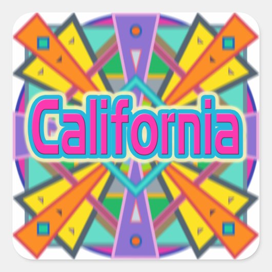 Joyデザイン「California」シール スクエアシール (正面)