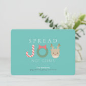 JOYトナカイのマスクブルークリスマスを広げる シーズンカード (スタンド正面)