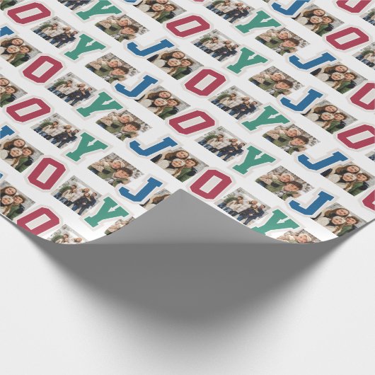 Joyパッ名門私立校風のチカラフルクリスマス3枚の写真 ラッピングペーパー (角)