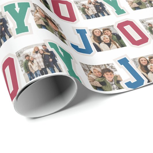 Joyパッ名門私立校風のチカラフルクリスマス3枚の写真 ラッピングペーパー (ロールコーナー)