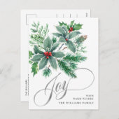 JOYフェスティバルホリーベリークリスマスグリーティング シーズンポストカード (正面/裏面)