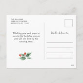 JOYフェスティバルホリーベリークリスマスグリーティング シーズンポストカード (裏面)