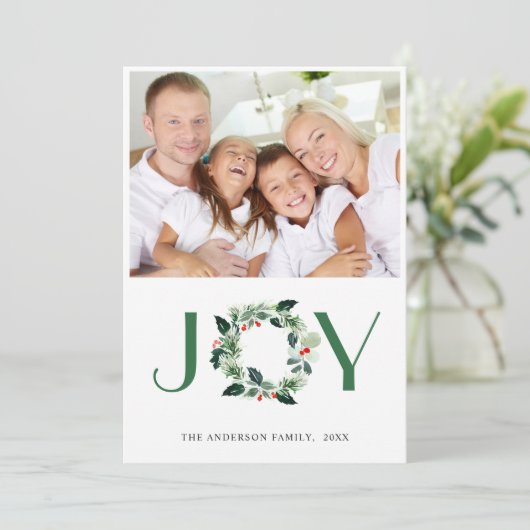 JOYフェスティバルホリーリースクリスマスフォトグリーティング シーズンカード (スタンド正面)