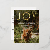 JOYフォトモダンクリスマスフォイル休日はがき 箔シーズンポストカード (正面/裏面)