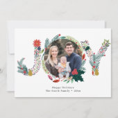 JOYフローラレッドポインセチアPine Boughリース写真 シーズンカード (正面)