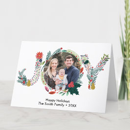 JOYフローラレッドポインセチアPine Boughリース写真 シーズンカード