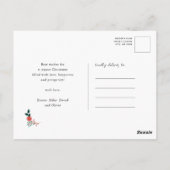 JOYフローラレッドポインセチアPine Boughリース写真 ポストカード (裏面)