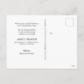 Joyベビーの初めてのクリスマス2023写真誕生 シーズンポストカード (裏面)