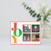 JOYメリークリスマスハッピーニューイヤー写真はがき ポストカード (スタンド正面)