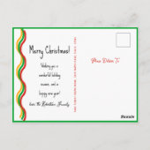 JOYメリークリスマスハッピーニューイヤー写真はがき ポストカード (裏面)