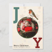 JOYメリークリスマスフォトウィンターバード シーズンカード (正面)