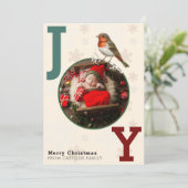 JOYメリークリスマスフォトウィンターバード シーズンカード (スタンド正面)