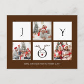 JOYモダンおもしろいスクリプトフォトコラージュお洒落ホリ ポストカード (正面)