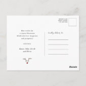 JOYモダンおもしろいスクリプトフォトコラージュお洒落ホリ ポストカード (裏面)