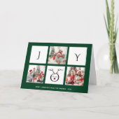 JOYモダンおもしろいスクリプトフォトコラージュお洒落 シーズンカード (正面)