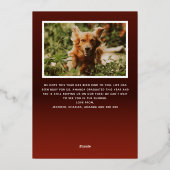 JOYモダンタイポグラフィ写真クリスマス 箔シーズンカード (裏面)