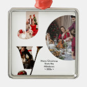 Joyモダン Familyフォトコラージュ メタルオーナメント (正面)