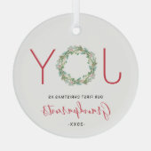 Joyリース私たちの初めてのクリスマスは祖父母 ガラスオーナメント (裏面)