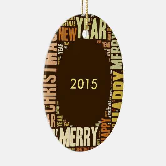 JOYワードクラウドクリスマス セラミックオーナメント (右)