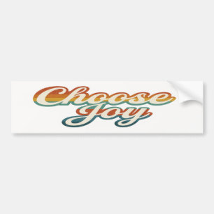 Joyヴィンテージ70s Rainbow Scriptを選択 バンパーステッカー