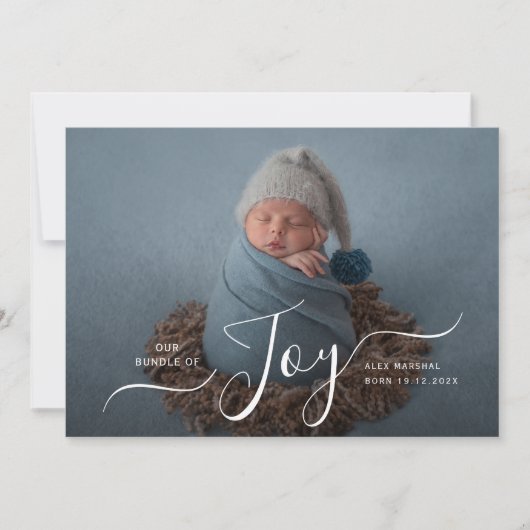 JOY休日モダン生誕発表写真 シーズンカード (正面)