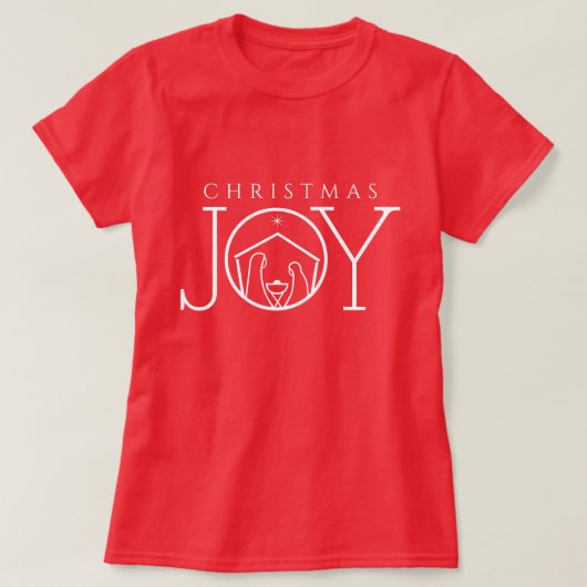 JOY出生クリスチャン宗教的クリスマスTシャツ Tシャツ (デザイン正面)