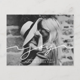 Joy手書きモダンスクリプト休日の写真 ポストカード