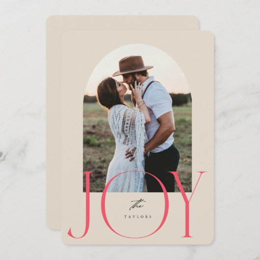 JOY新婚たった今結婚しましたクリスマスカード シーズンカード (正面/裏面)