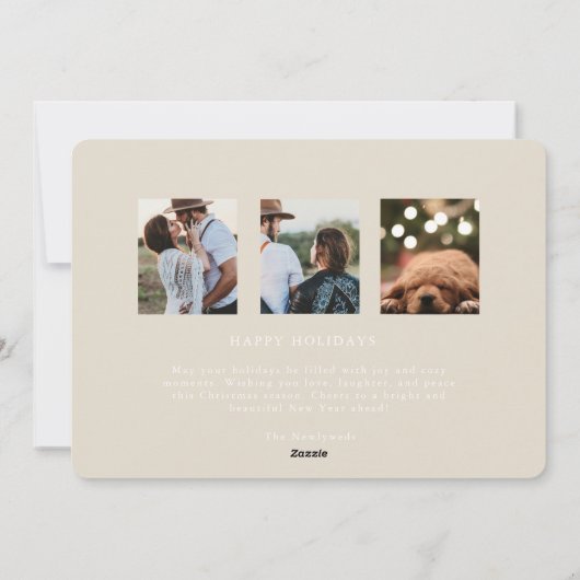 JOY新婚たった今結婚しましたクリスマスカード シーズンカード (裏面)